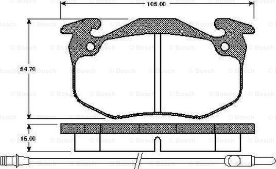 BOSCH 0 986 TB2 077 - Kit de plaquettes de frein, frein à disque cwaw.fr