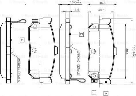 BOSCH 0 986 TB2 199 - Kit de plaquettes de frein, frein à disque cwaw.fr