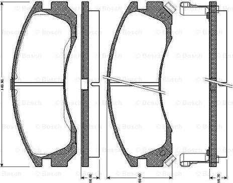 BOSCH 0 986 TB2 194 - Kit de plaquettes de frein, frein à disque cwaw.fr