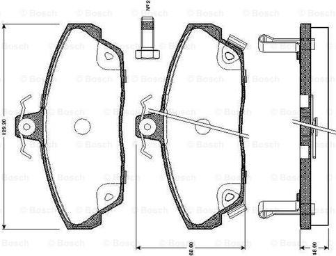 BOSCH 0 986 TB2 190 - Kit de plaquettes de frein, frein à disque cwaw.fr