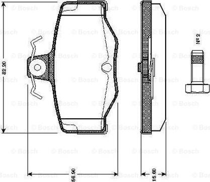 BOSCH 0 986 TB2 191 - Kit de plaquettes de frein, frein à disque cwaw.fr