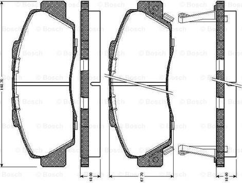 BOSCH 0 986 TB2 193 - Kit de plaquettes de frein, frein à disque cwaw.fr