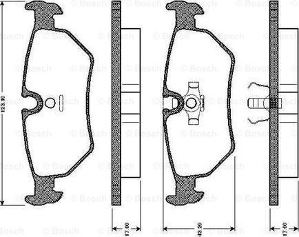 BOSCH 0 986 TB2 144 - Kit de plaquettes de frein, frein à disque cwaw.fr