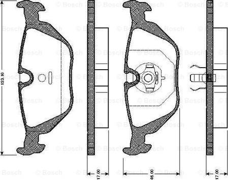 BOSCH 0 986 TB2 146 - Kit de plaquettes de frein, frein à disque cwaw.fr