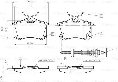 BOSCH 0 986 TB2 141 - Kit de plaquettes de frein, frein à disque cwaw.fr