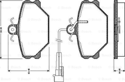 BOSCH 0 986 TB2 142 - Kit de plaquettes de frein, frein à disque cwaw.fr