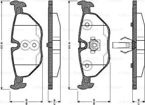 BOSCH 0 986 TB2 147 - Kit de plaquettes de frein, frein à disque cwaw.fr