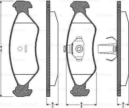 BOSCH 0 986 TB2 159 - Kit de plaquettes de frein, frein à disque cwaw.fr