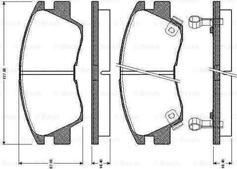 BOSCH 0 986 TB2 154 - Kit de plaquettes de frein, frein à disque cwaw.fr