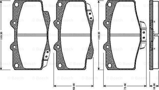 BOSCH 0 986 TB2 169 - Kit de plaquettes de frein, frein à disque cwaw.fr