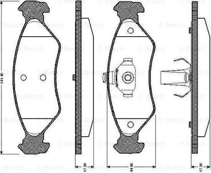 BOSCH 0 986 TB2 160 - Kit de plaquettes de frein, frein à disque cwaw.fr