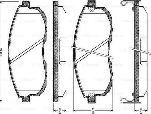 BOSCH 0 986 TB2 161 - Kit de plaquettes de frein, frein à disque cwaw.fr