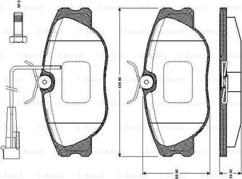 BOSCH 0 986 TB2 167 - Kit de plaquettes de frein, frein à disque cwaw.fr