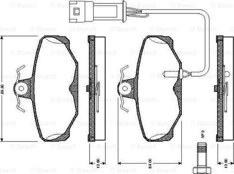 BOSCH 0 986 TB2 105 - Kit de plaquettes de frein, frein à disque cwaw.fr