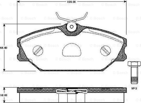 BOSCH 0 986 TB2 106 - Kit de plaquettes de frein, frein à disque cwaw.fr