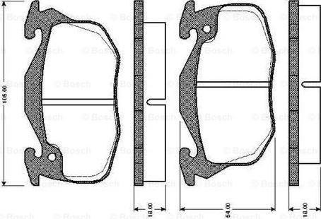 BOSCH 0 986 TB2 101 - Kit de plaquettes de frein, frein à disque cwaw.fr