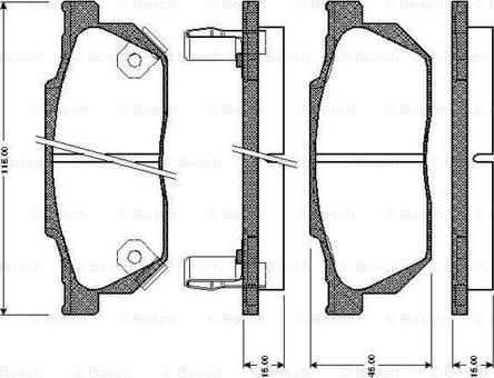 BOSCH 0 986 TB2 103 - Kit de plaquettes de frein, frein à disque cwaw.fr