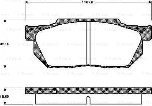 BOSCH 0 986 TB2 102 - Kit de plaquettes de frein, frein à disque cwaw.fr