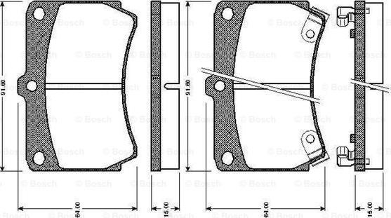 BOSCH 0 986 TB2 107 - Kit de plaquettes de frein, frein à disque cwaw.fr