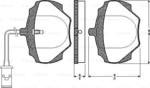 BOSCH 0 986 TB2 114 - Kit de plaquettes de frein, frein à disque cwaw.fr