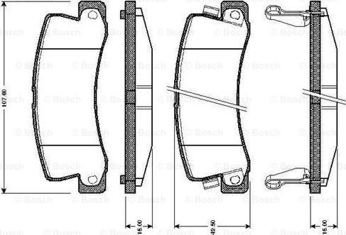 BOSCH 0 986 TB2 110 - Kit de plaquettes de frein, frein à disque cwaw.fr