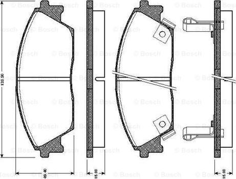 BOSCH 0 986 TB2 118 - Kit de plaquettes de frein, frein à disque cwaw.fr