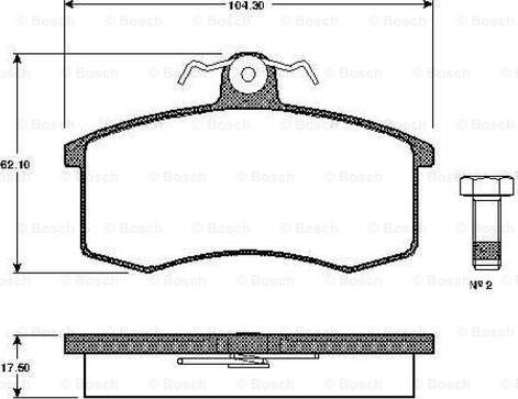 BOSCH 0 986 TB2 113 - Kit de plaquettes de frein, frein à disque cwaw.fr