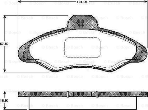 BOSCH 0 986 TB2 184 - Kit de plaquettes de frein, frein à disque cwaw.fr