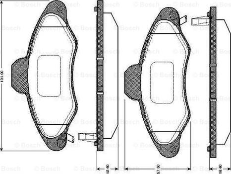 BOSCH 0 986 TB2 185 - Kit de plaquettes de frein, frein à disque cwaw.fr