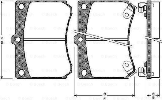 BOSCH 0 986 TB2 186 - Kit de plaquettes de frein, frein à disque cwaw.fr