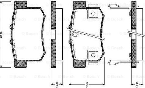 BOSCH 0 986 TB2 181 - Kit de plaquettes de frein, frein à disque cwaw.fr