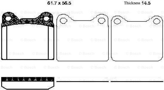 BOSCH 0 986 TB2 134 - Kit de plaquettes de frein, frein à disque cwaw.fr