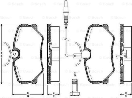 BOSCH 0 986 TB2 135 - Kit de plaquettes de frein, frein à disque cwaw.fr