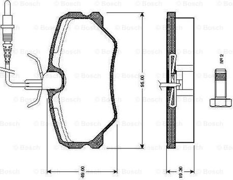 BOSCH 0 986 TB2 136 - Kit de plaquettes de frein, frein à disque cwaw.fr