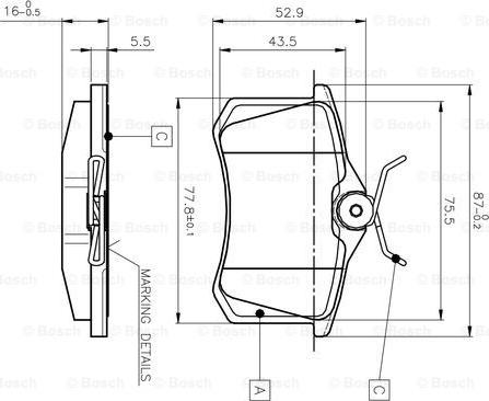 BOSCH 0 986 TB2 138 - Kit de plaquettes de frein, frein à disque cwaw.fr