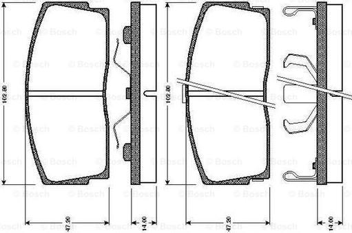 BOSCH 0 986 TB2 132 - Kit de plaquettes de frein, frein à disque cwaw.fr