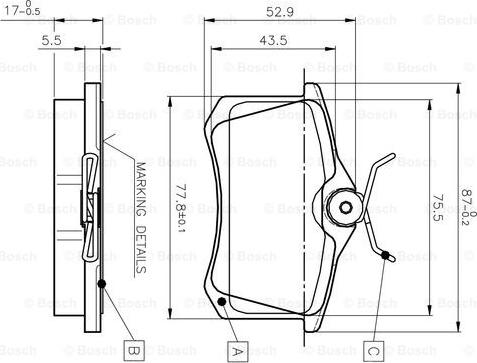 BOSCH 0 986 TB2 137 - Kit de plaquettes de frein, frein à disque cwaw.fr