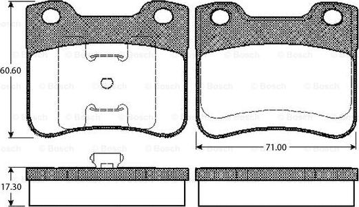 BOSCH 0 986 TB2 129 - Kit de plaquettes de frein, frein à disque cwaw.fr