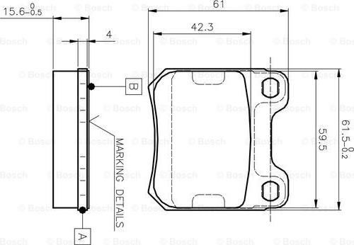 BOSCH 0 986 TB2 125 - Kit de plaquettes de frein, frein à disque cwaw.fr