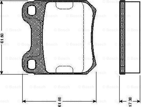 BOSCH 0 986 TB2 126 - Kit de plaquettes de frein, frein à disque cwaw.fr