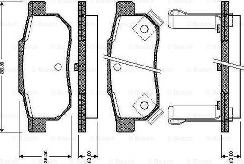 BOSCH 0 986 TB2 120 - Kit de plaquettes de frein, frein à disque cwaw.fr