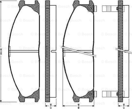 BOSCH 0 986 TB2 123 - Kit de plaquettes de frein, frein à disque cwaw.fr