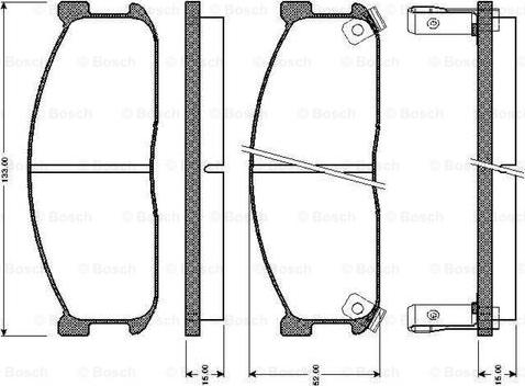 BOSCH 0 986 TB2 127 - Kit de plaquettes de frein, frein à disque cwaw.fr