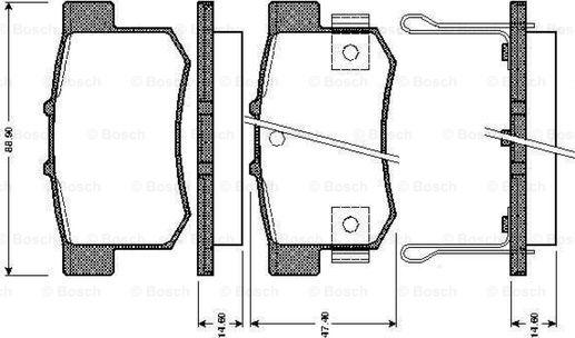 BOSCH 0 986 TB2 179 - Kit de plaquettes de frein, frein à disque cwaw.fr