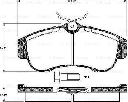 BOSCH 0 986 TB2 174 - Kit de plaquettes de frein, frein à disque cwaw.fr