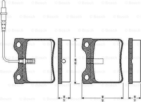 BOSCH 0 986 TB2 175 - Kit de plaquettes de frein, frein à disque cwaw.fr