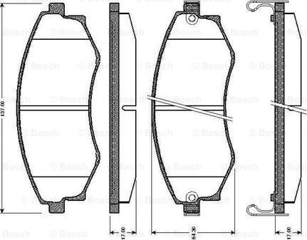 BOSCH 0 986 TB2 171 - Kit de plaquettes de frein, frein à disque cwaw.fr