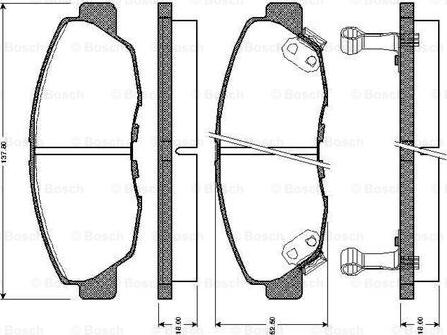 BOSCH 0 986 TB2 178 - Kit de plaquettes de frein, frein à disque cwaw.fr