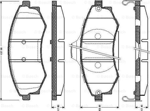 BOSCH 0 986 TB2 172 - Kit de plaquettes de frein, frein à disque cwaw.fr