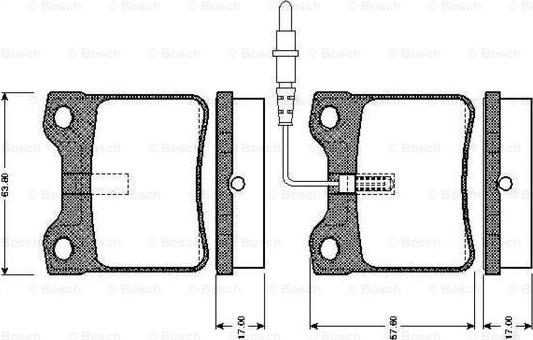 BOSCH 0 986 TB2 177 - Kit de plaquettes de frein, frein à disque cwaw.fr